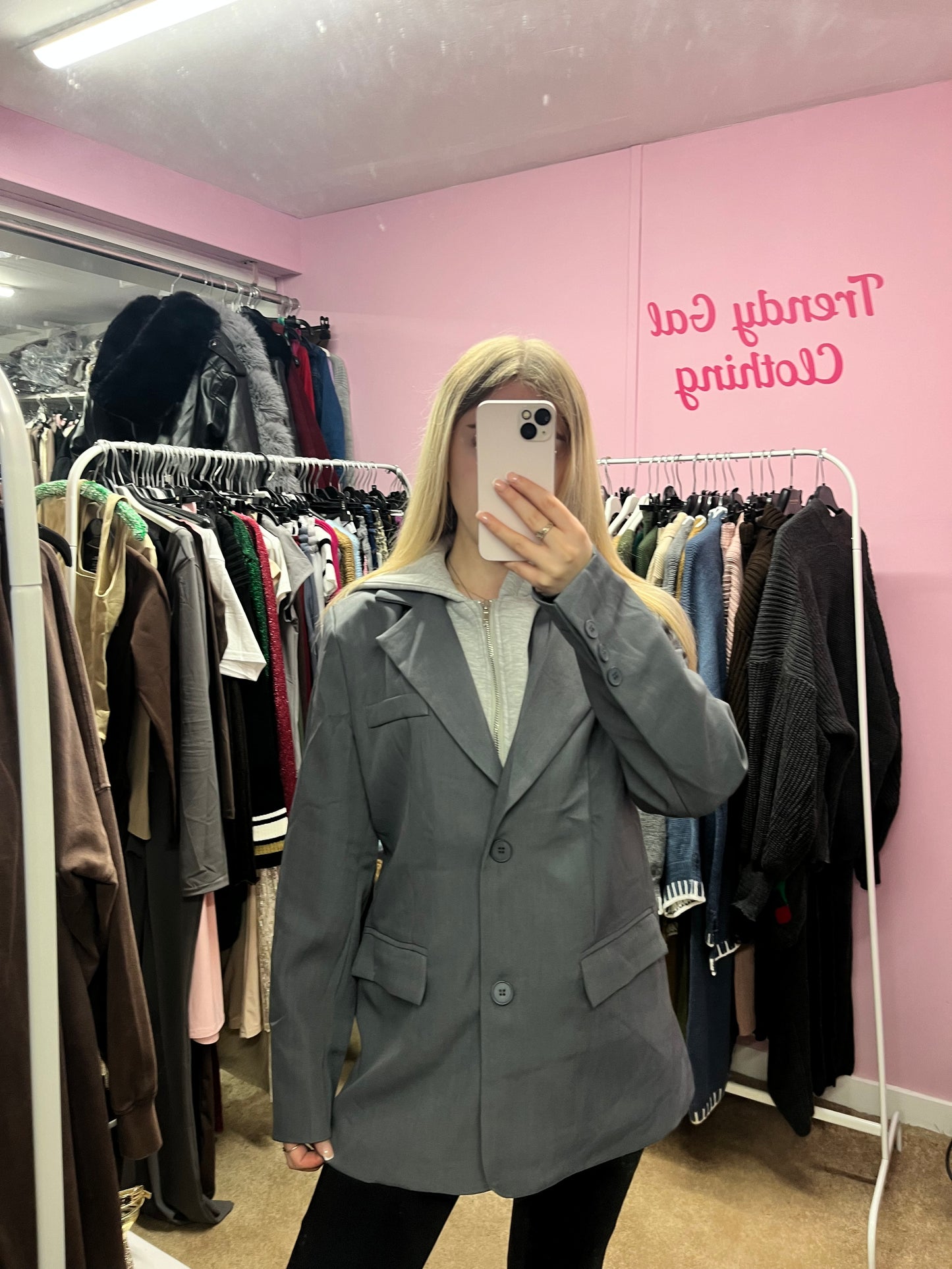 2 in 1 hooded blazer