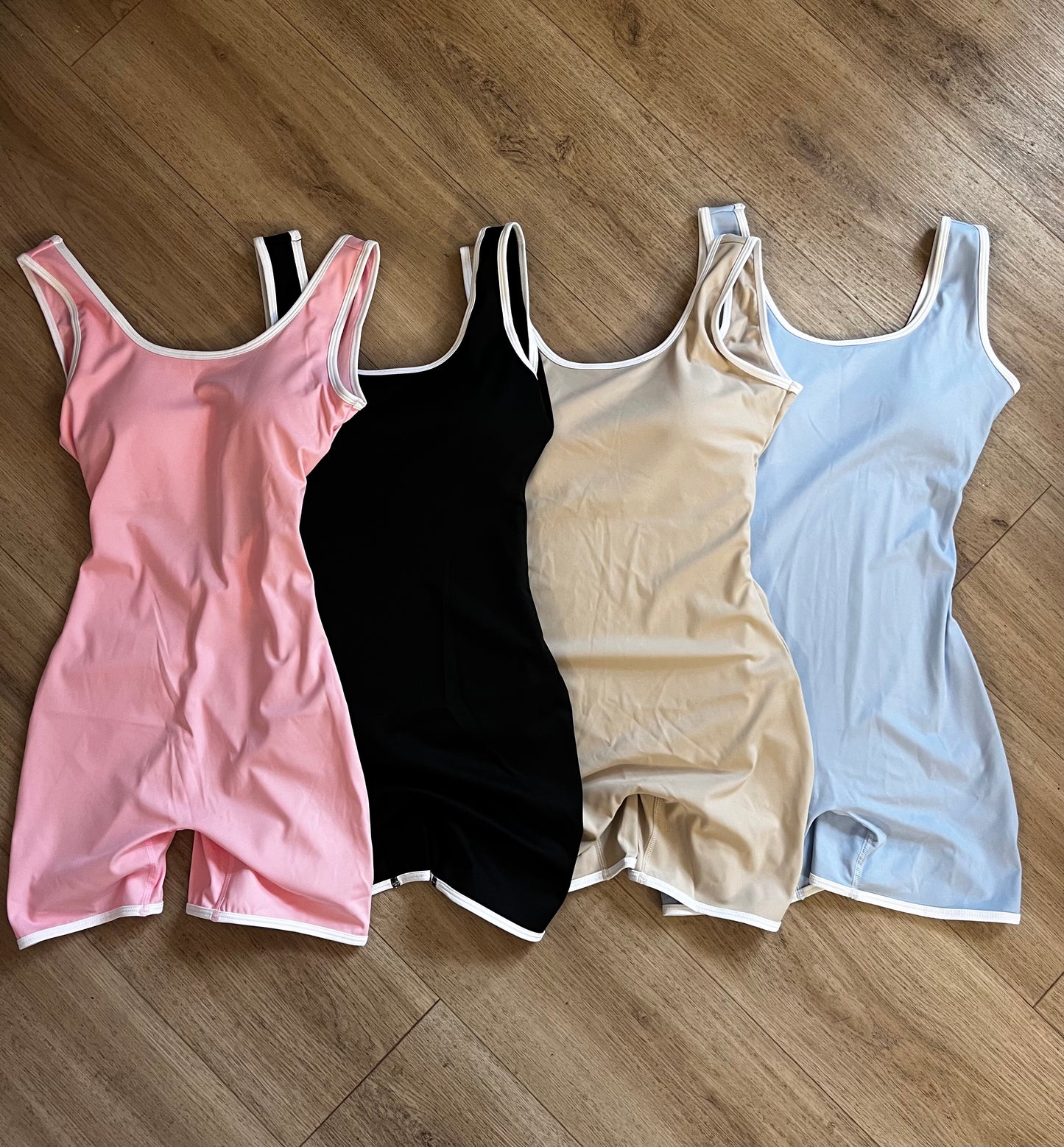 Slinky piped scrunch bum stretchy unitard