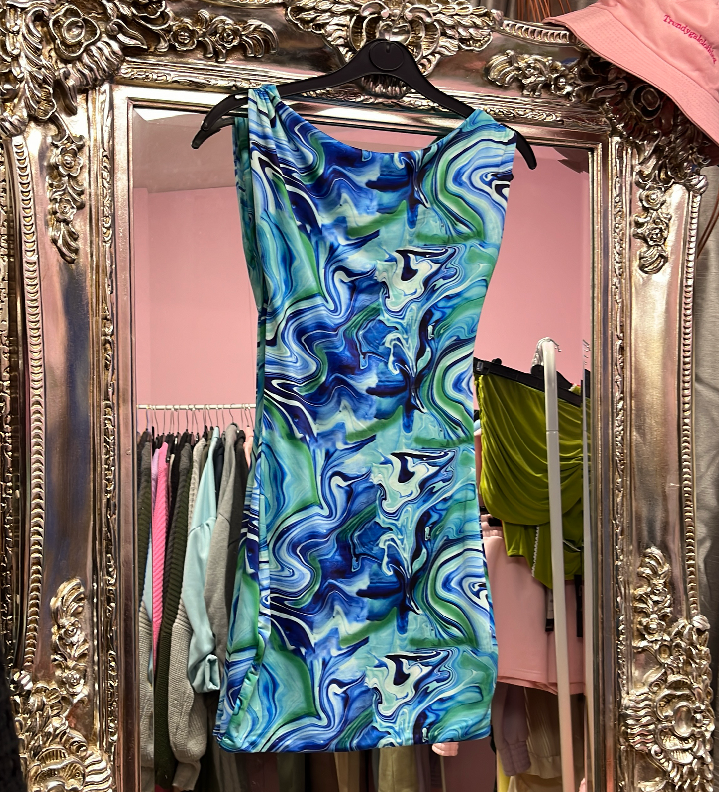 Marble backless dress