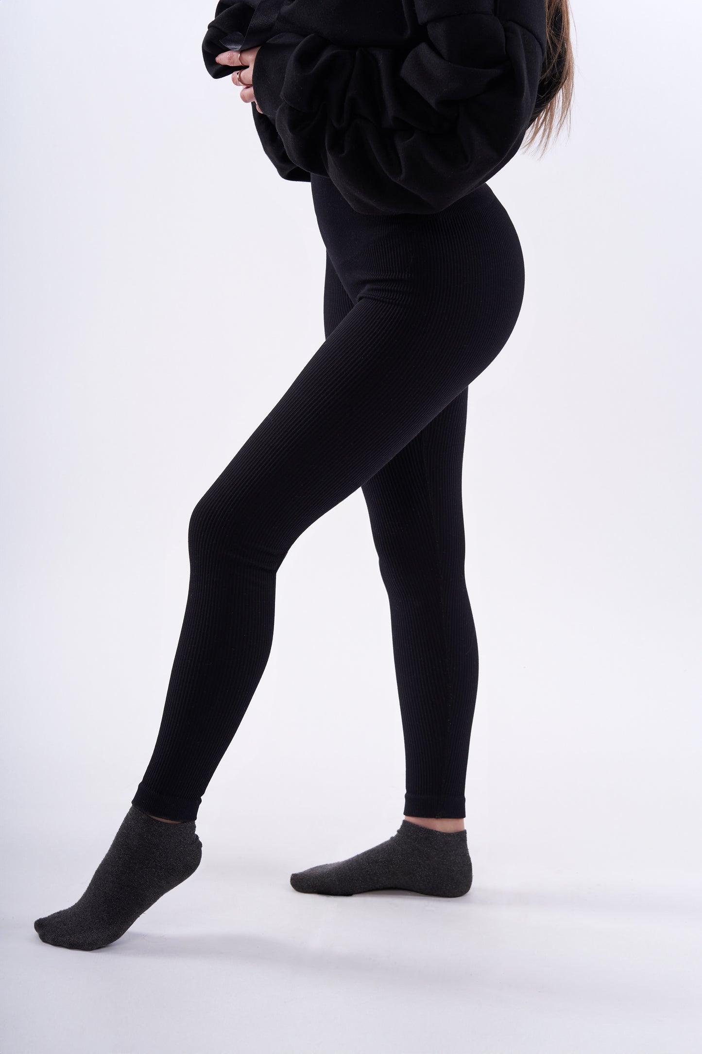 Lola leggings high waisted, ribbed and seamless