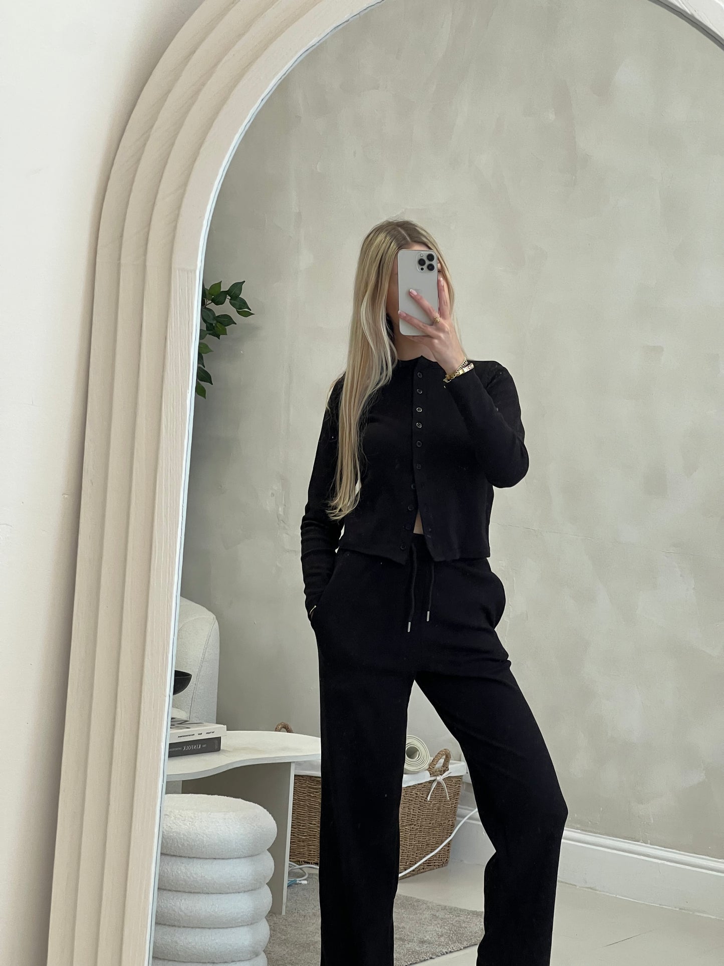 Ribbed button up loungewear set
