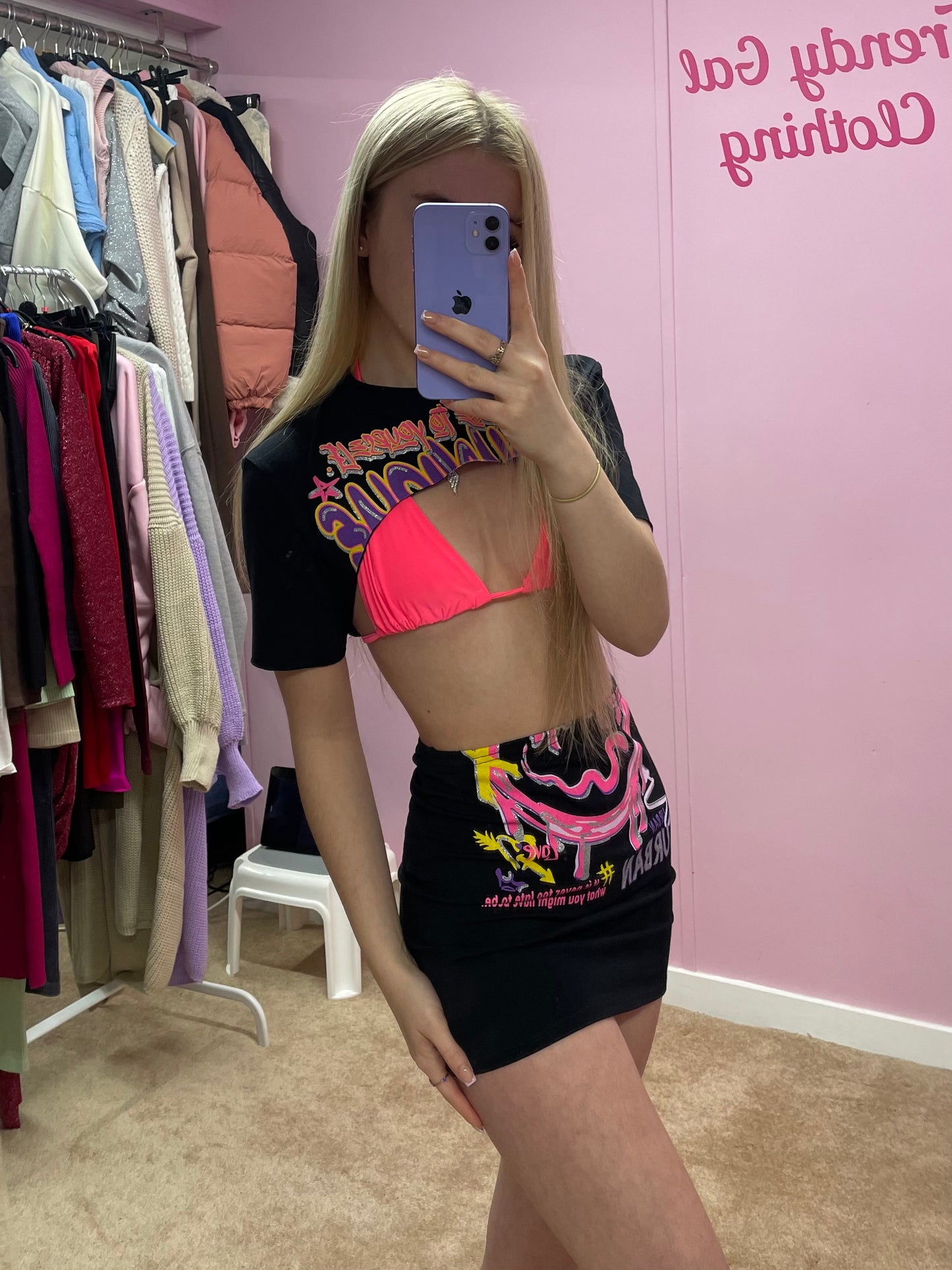 Three piece neon rave set