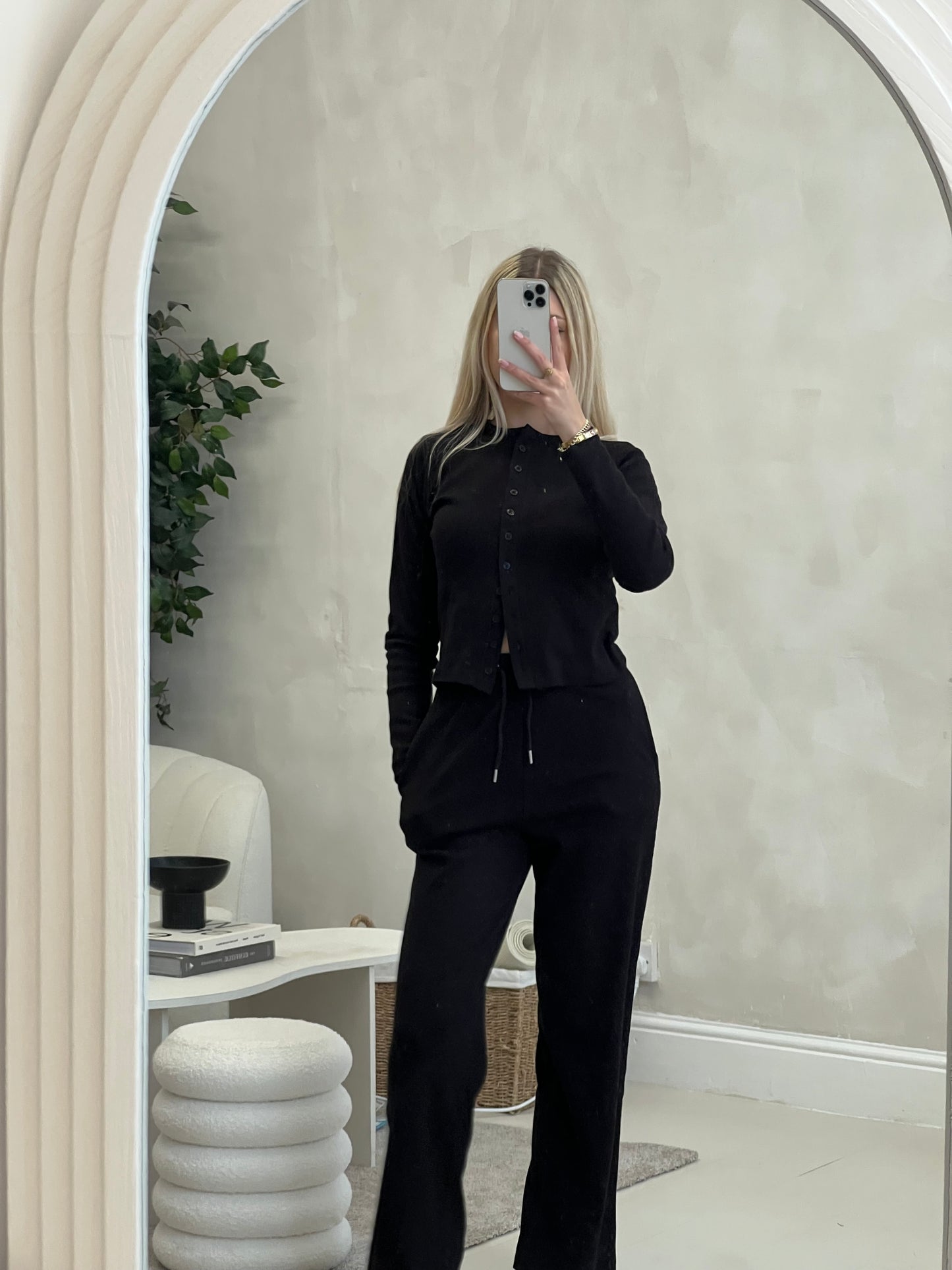 Ribbed button up loungewear set