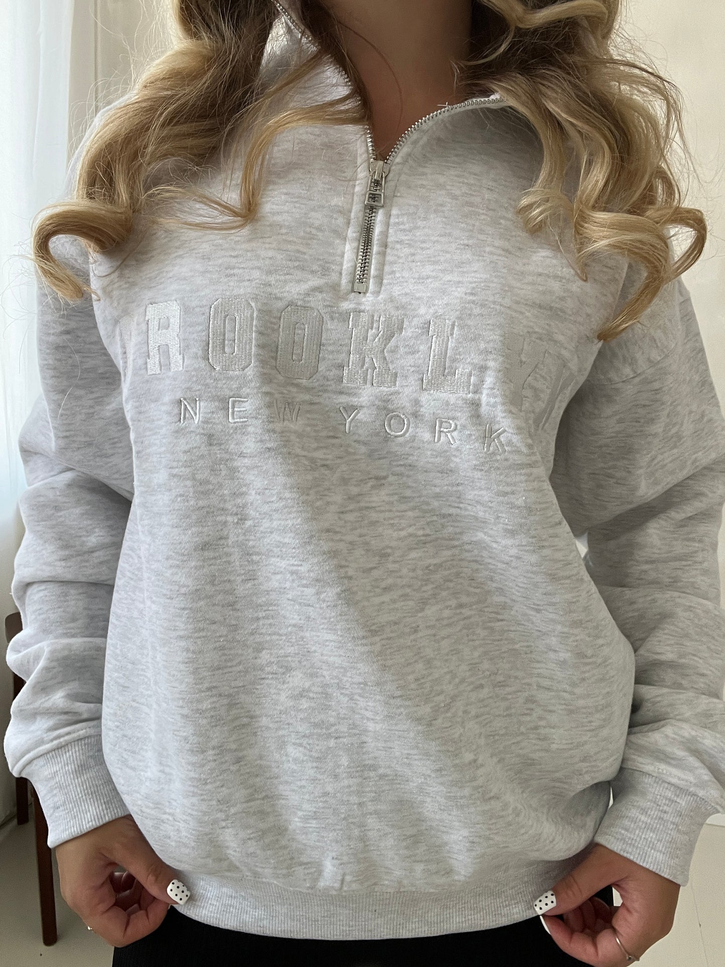 Brooklyn New York quarter zip jumper