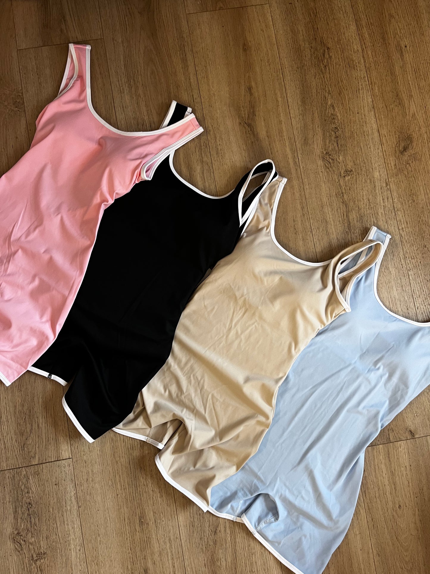 Slinky piped scrunch bum stretchy unitard