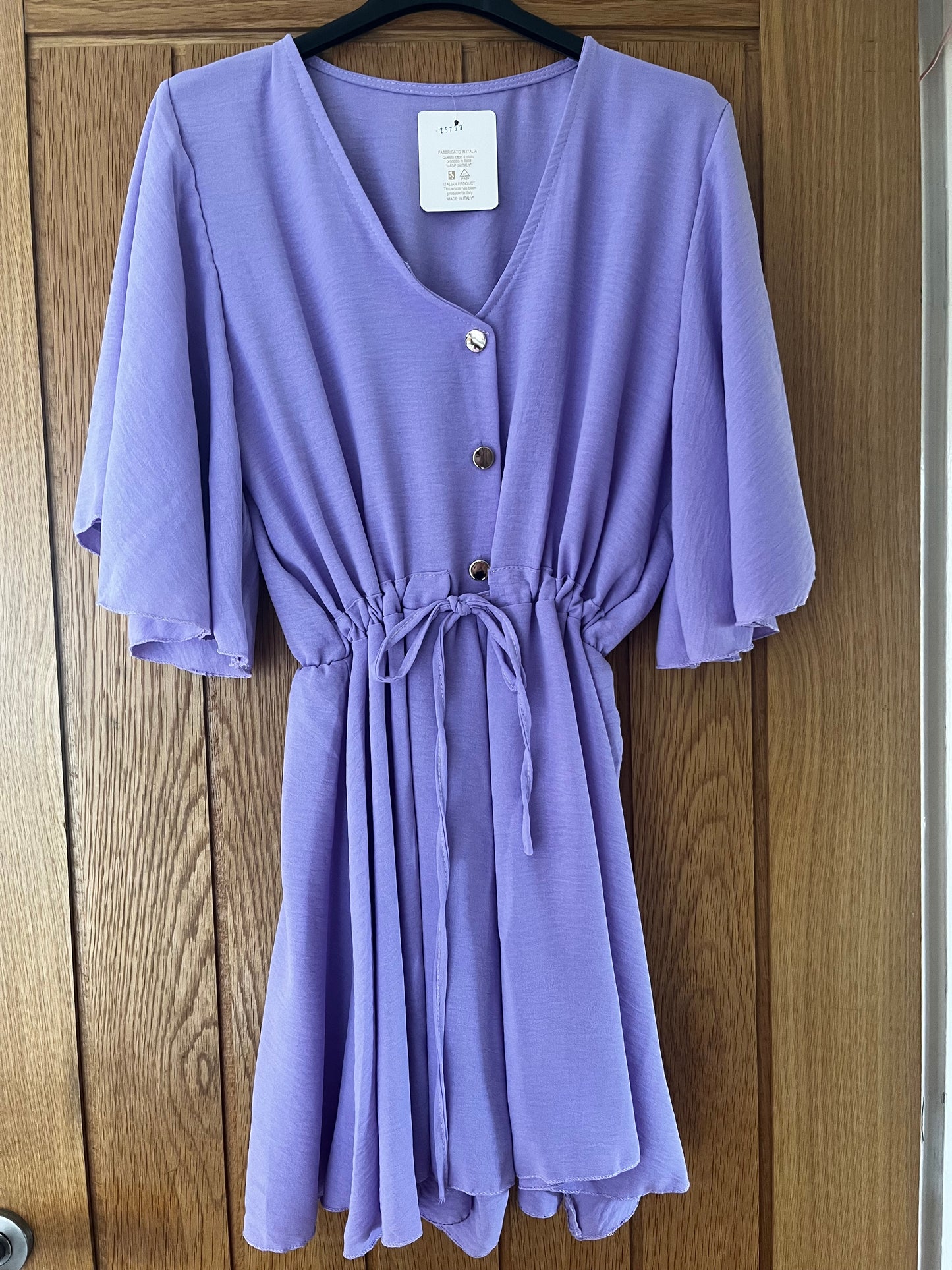 Three button detail elasticated pull in playsuits