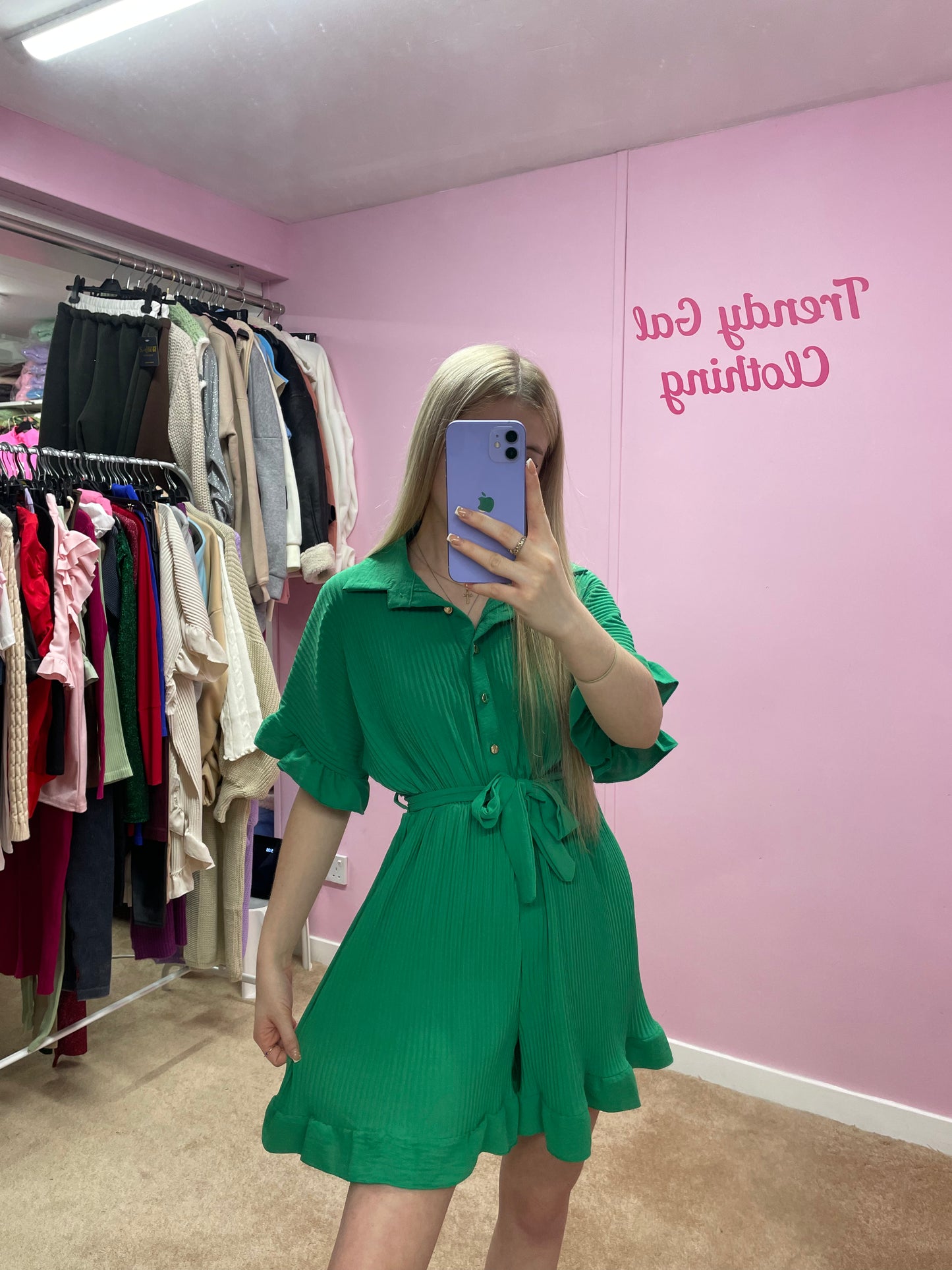 Button up pleated playsuit