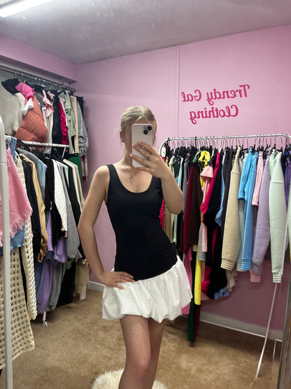 Strappy puff ball dress