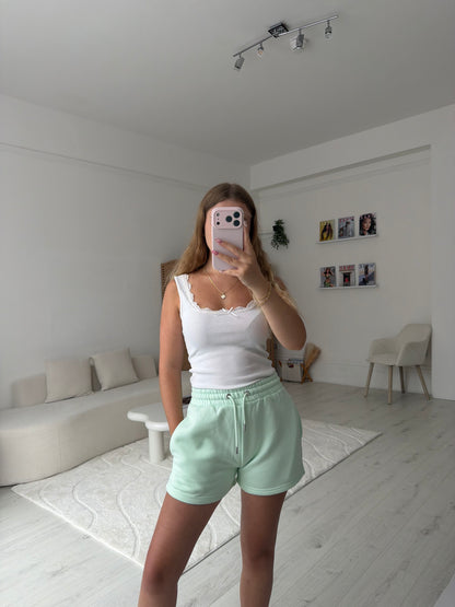 Relaxed fit fleece shorts