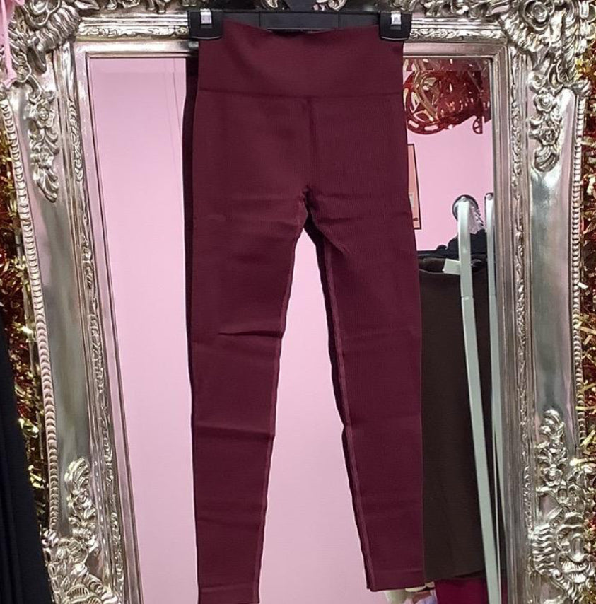 Lola leggings high waisted, ribbed and seamless