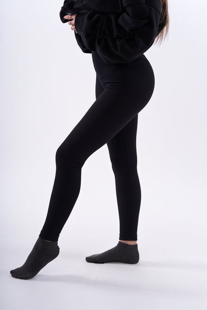 Lola leggings high waisted, ribbed and seamless