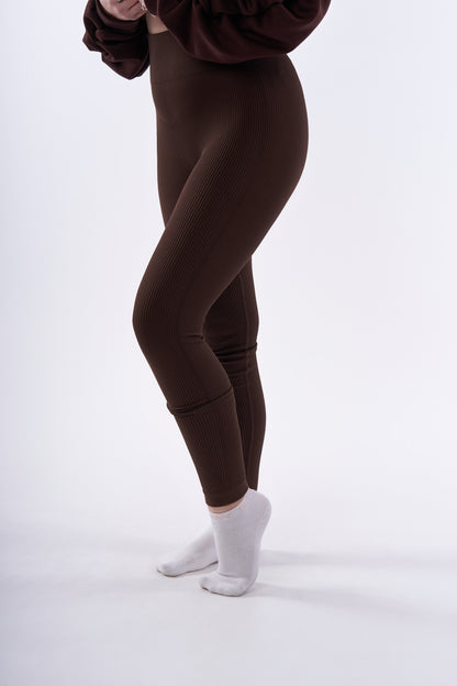 Lola leggings high waisted, ribbed and seamless
