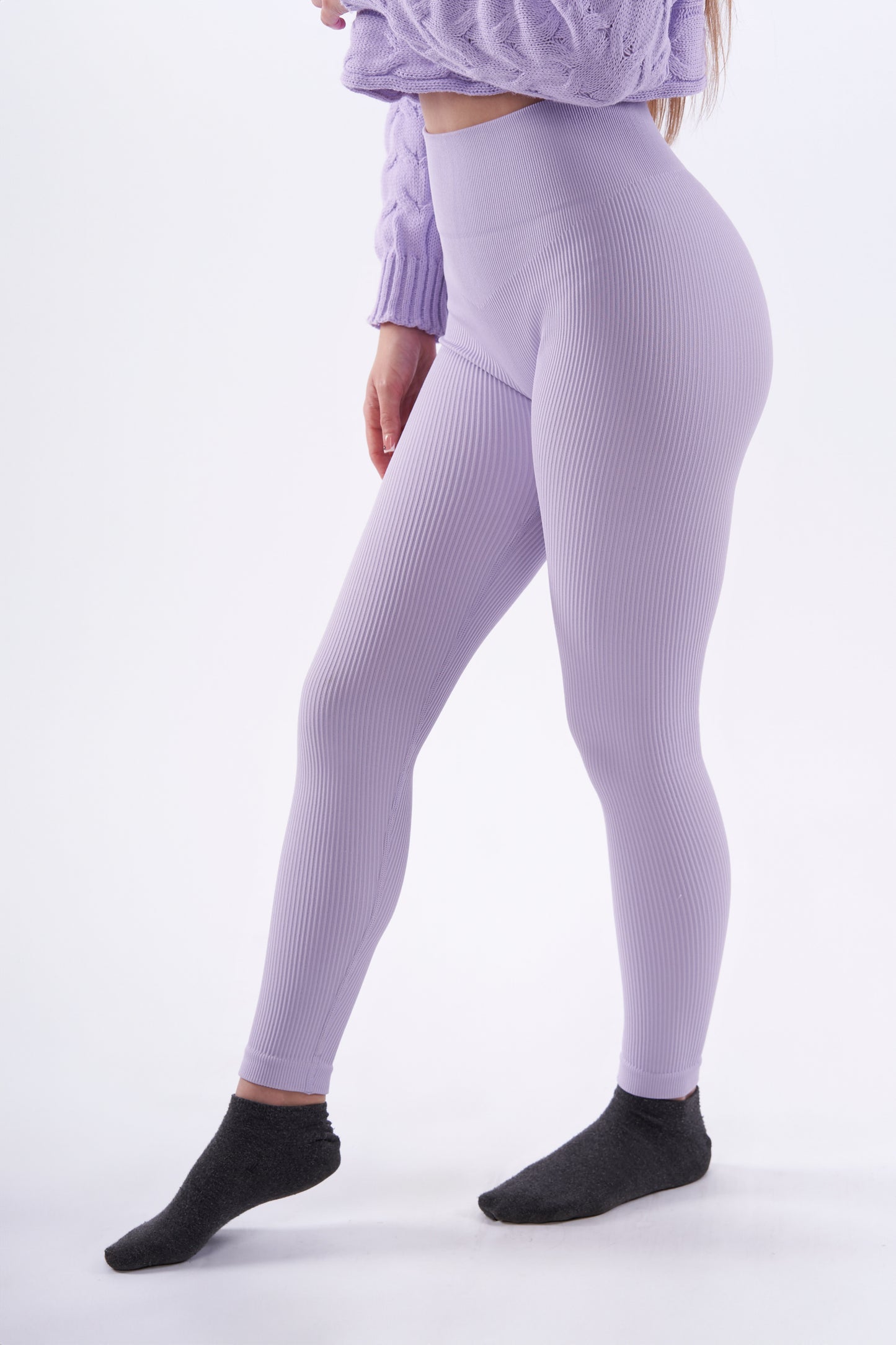 Lola leggings high waisted, ribbed and seamless