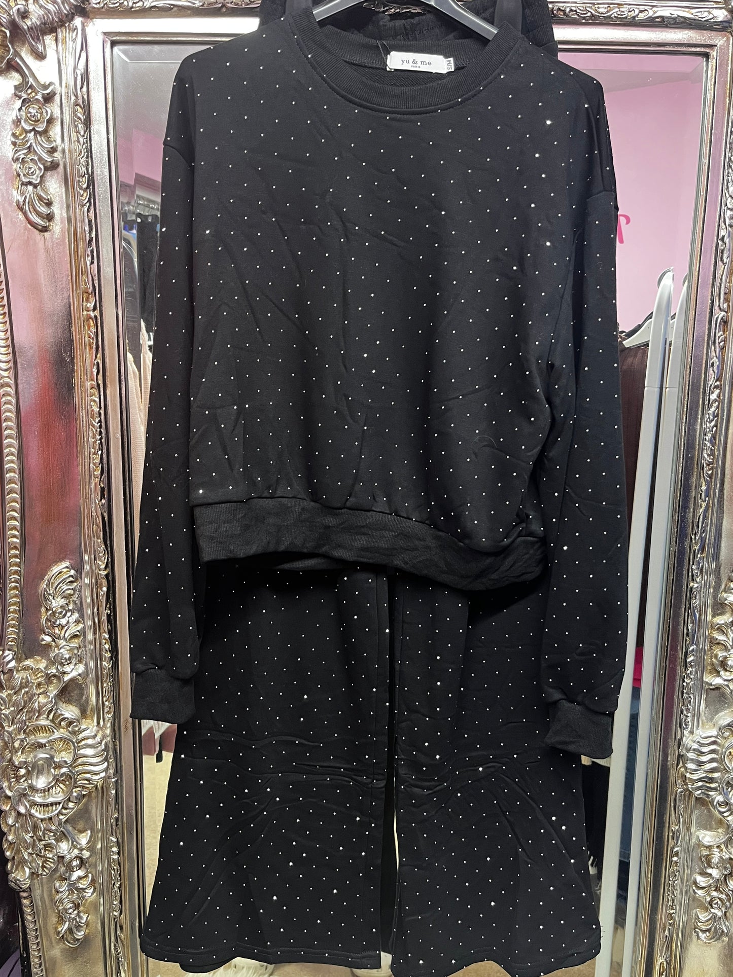 Sparkly two piece loungewear set
