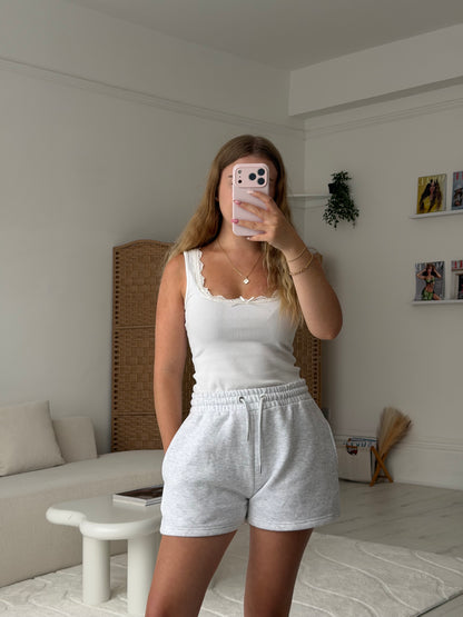 Relaxed fit fleece shorts