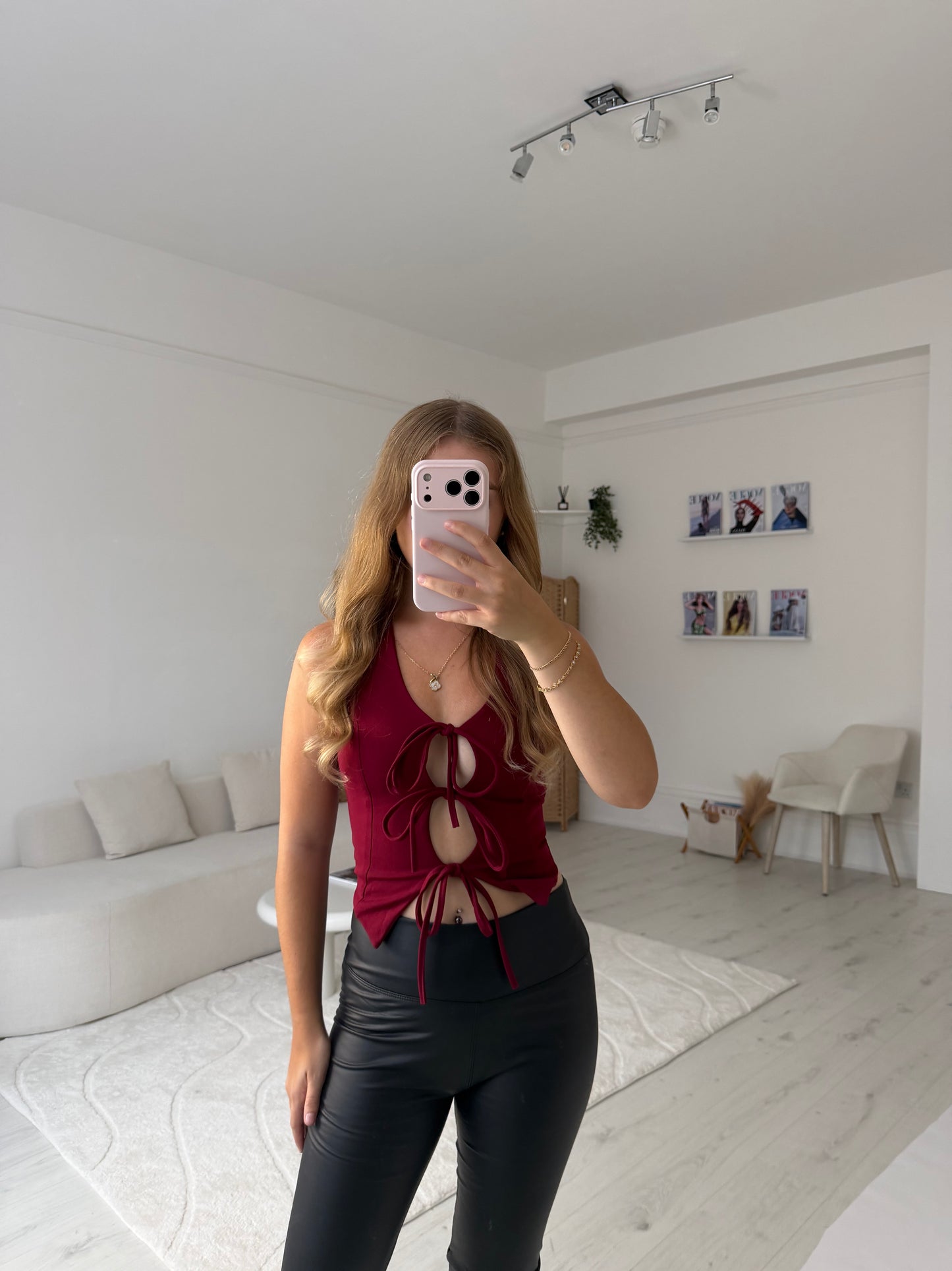Tie front waistcoat