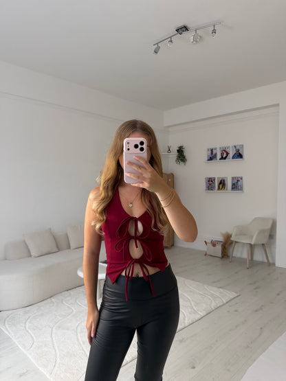 Tie front waistcoat