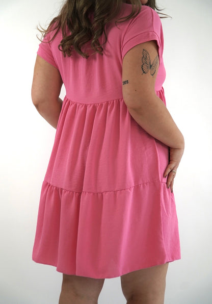 V neck floaty smock dresses
