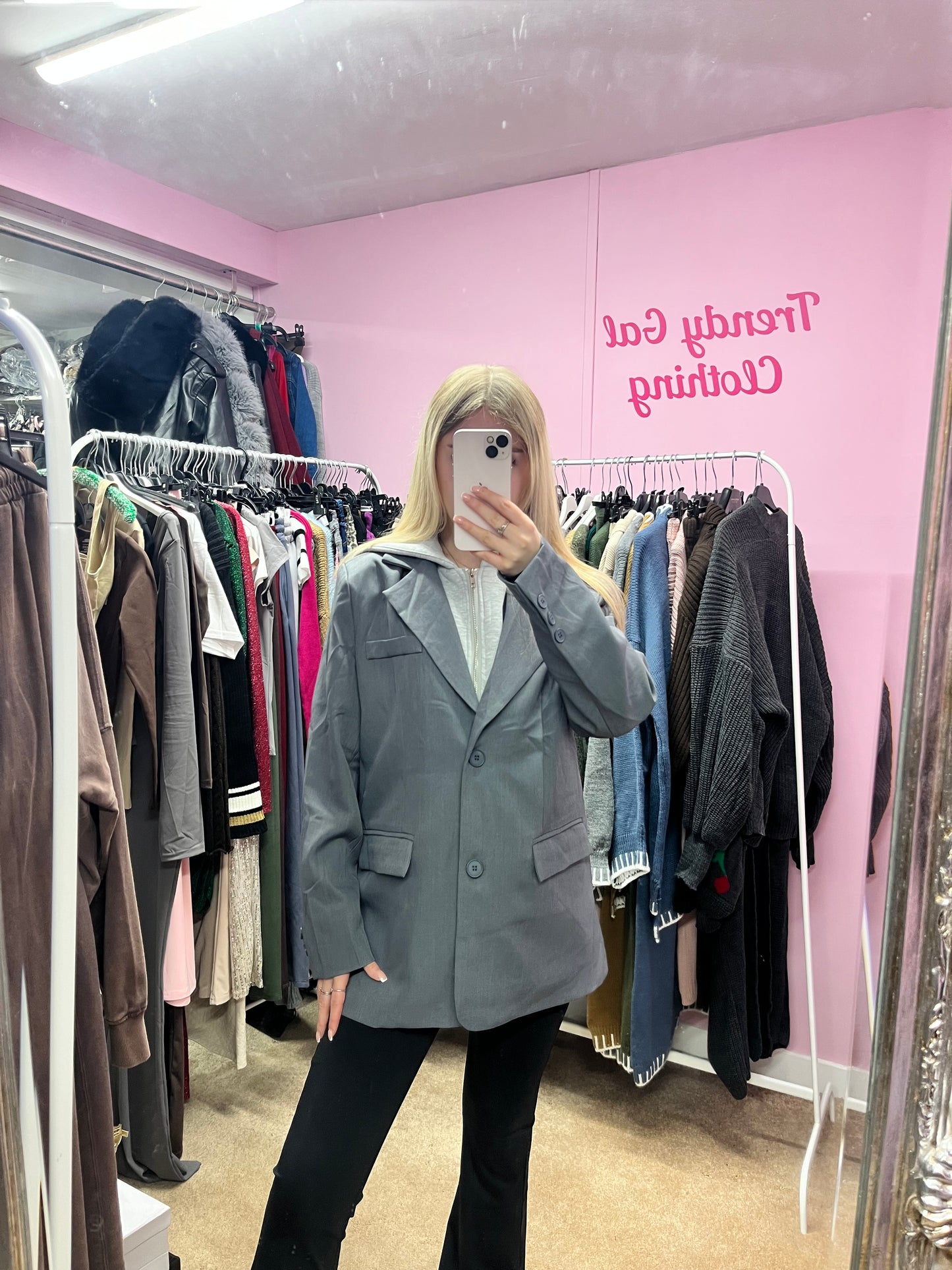 2 in 1 hooded blazer
