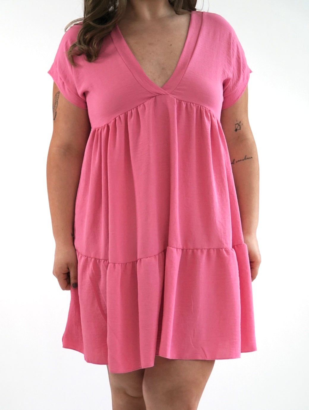 V neck floaty smock dresses