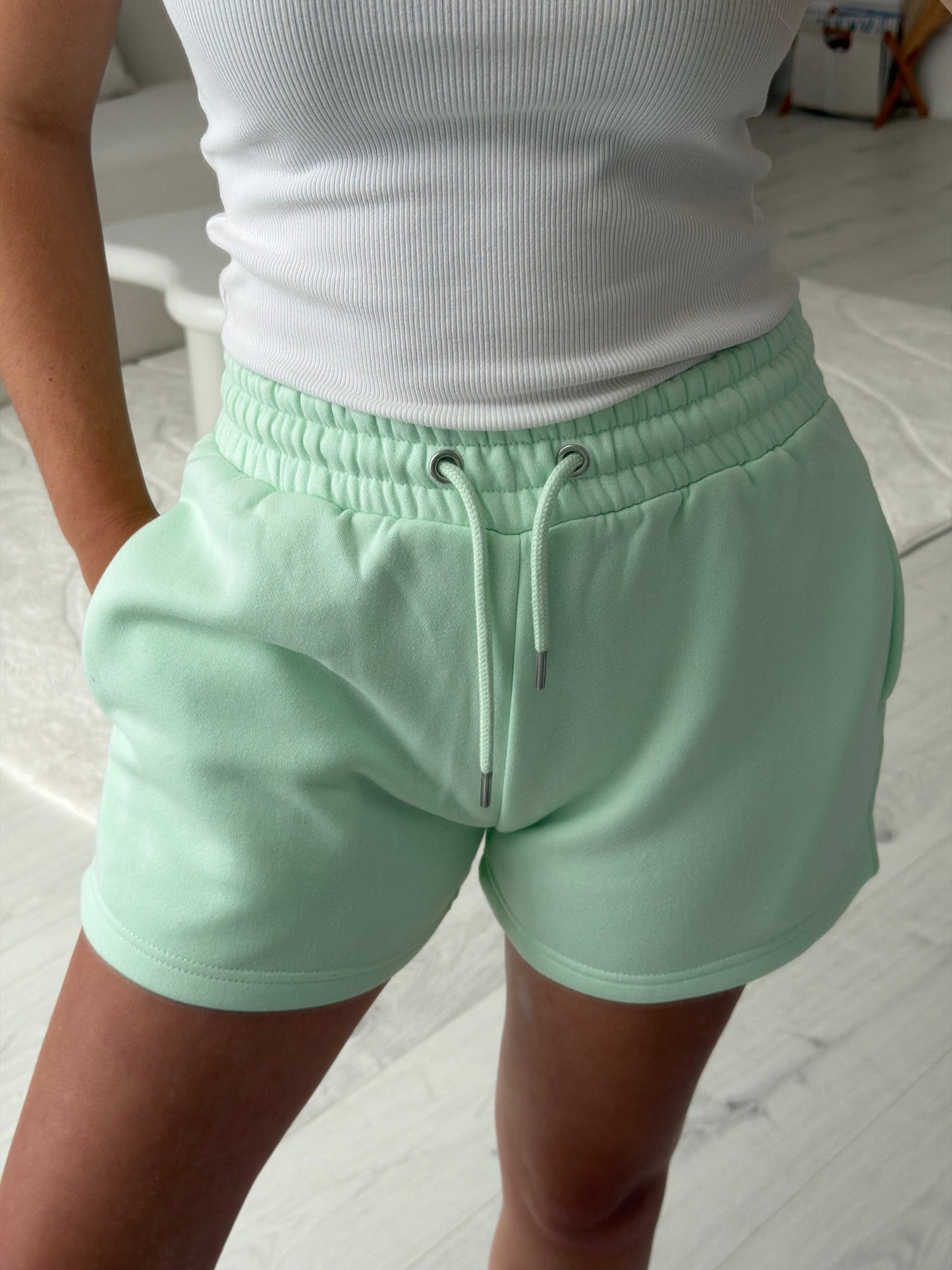 Relaxed fit fleece shorts