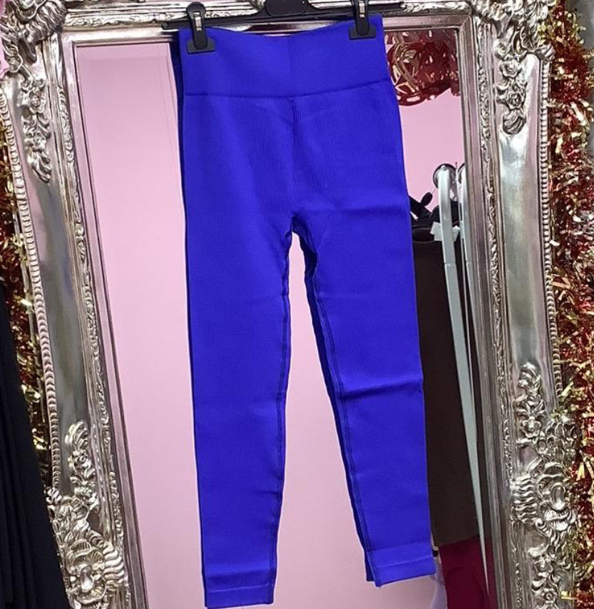 Lola leggings high waisted, ribbed and seamless