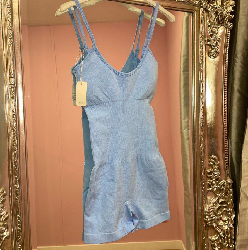 Short length slim fit unitards