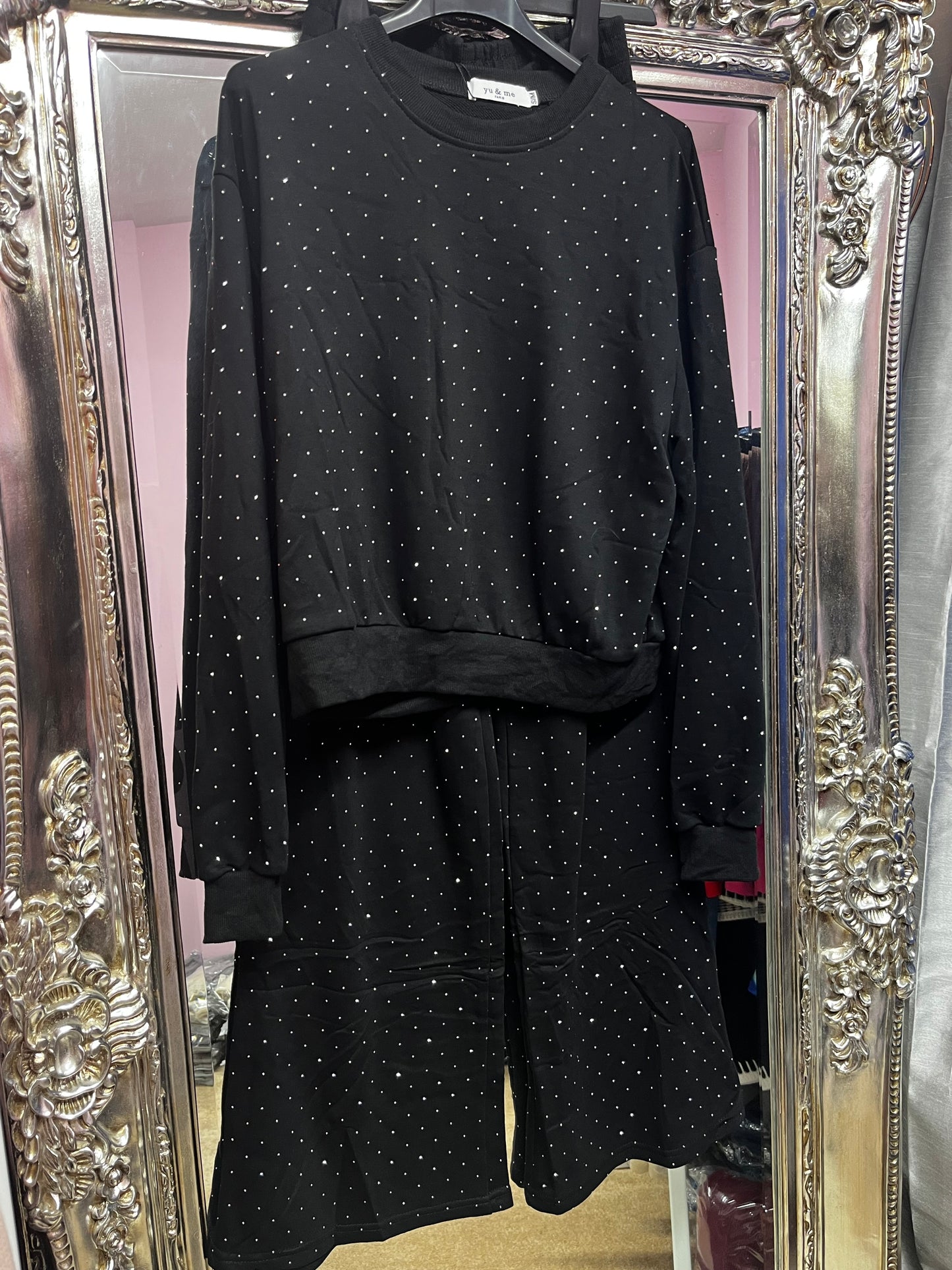Sparkly two piece loungewear set