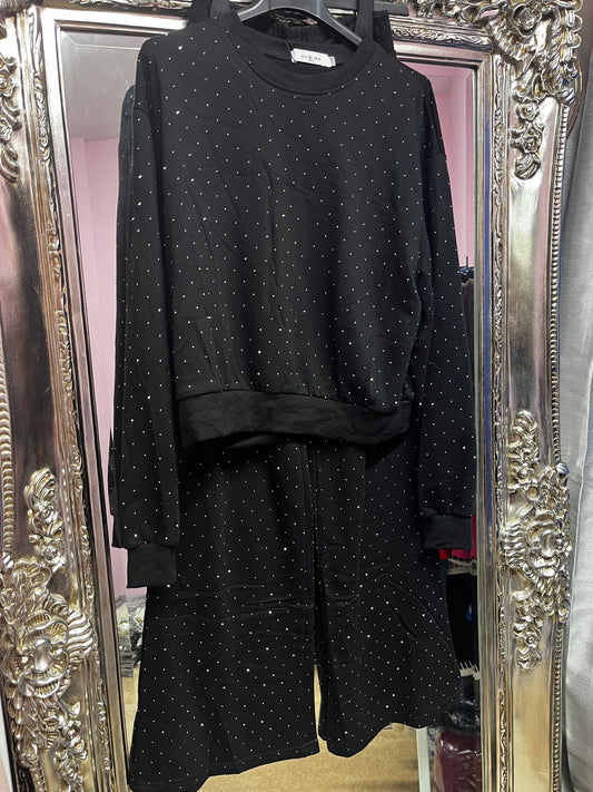 Sparkly two piece loungewear set