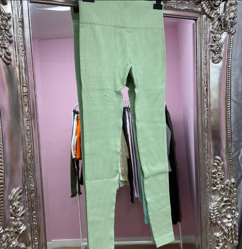 Lola leggings high waisted, ribbed and seamless