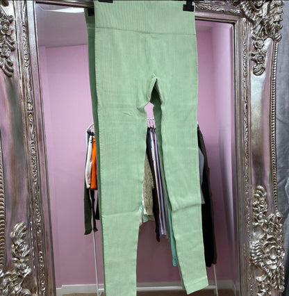 Lola leggings high waisted, ribbed and seamless