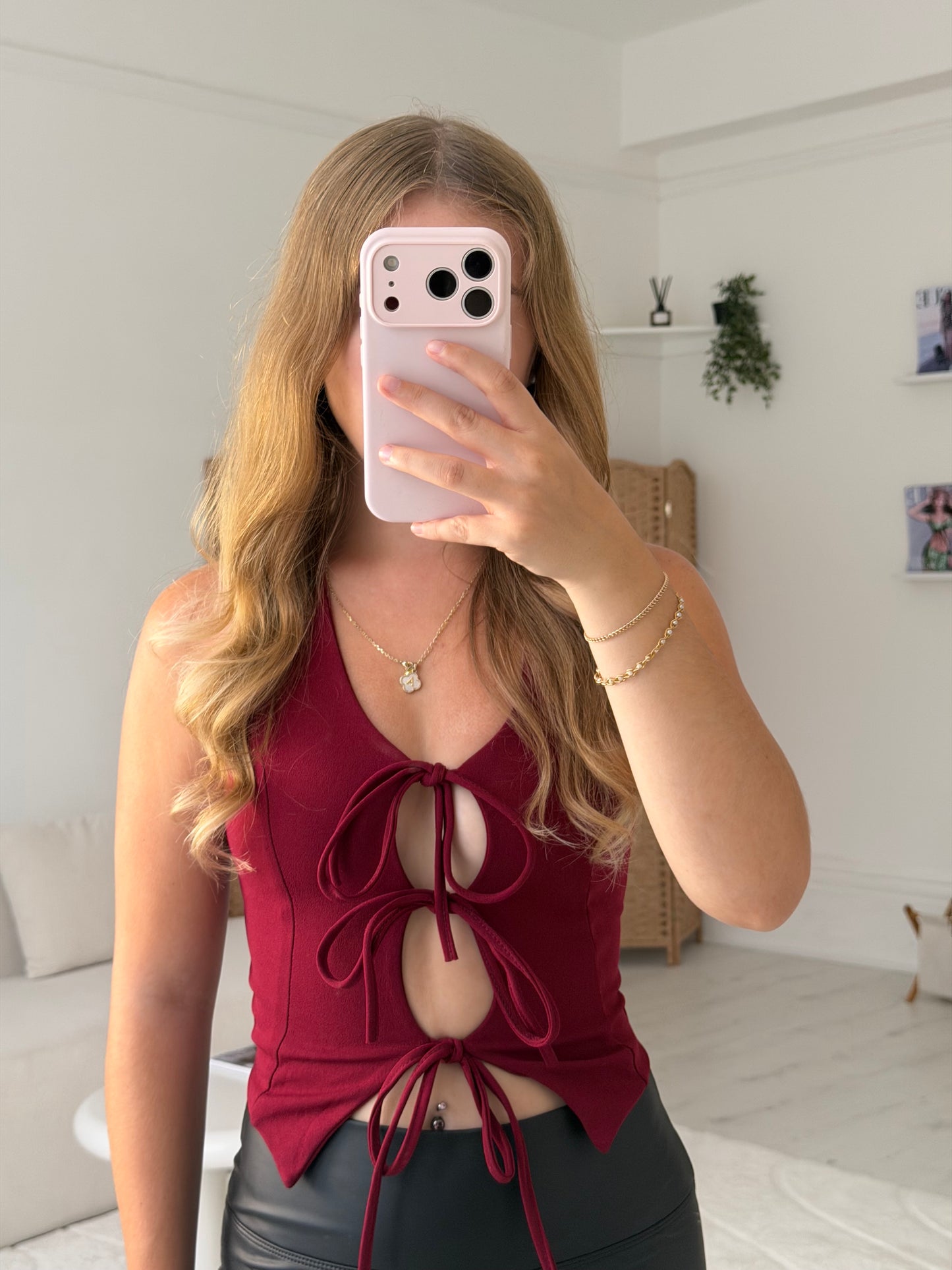 Tie front waistcoat