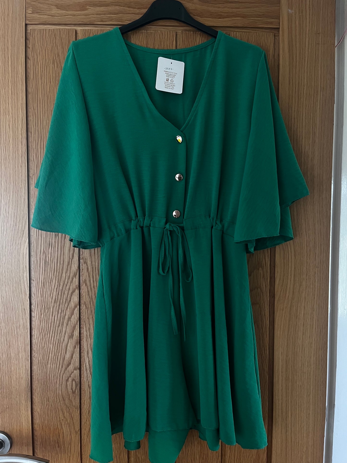 Three button detail elasticated pull in playsuits