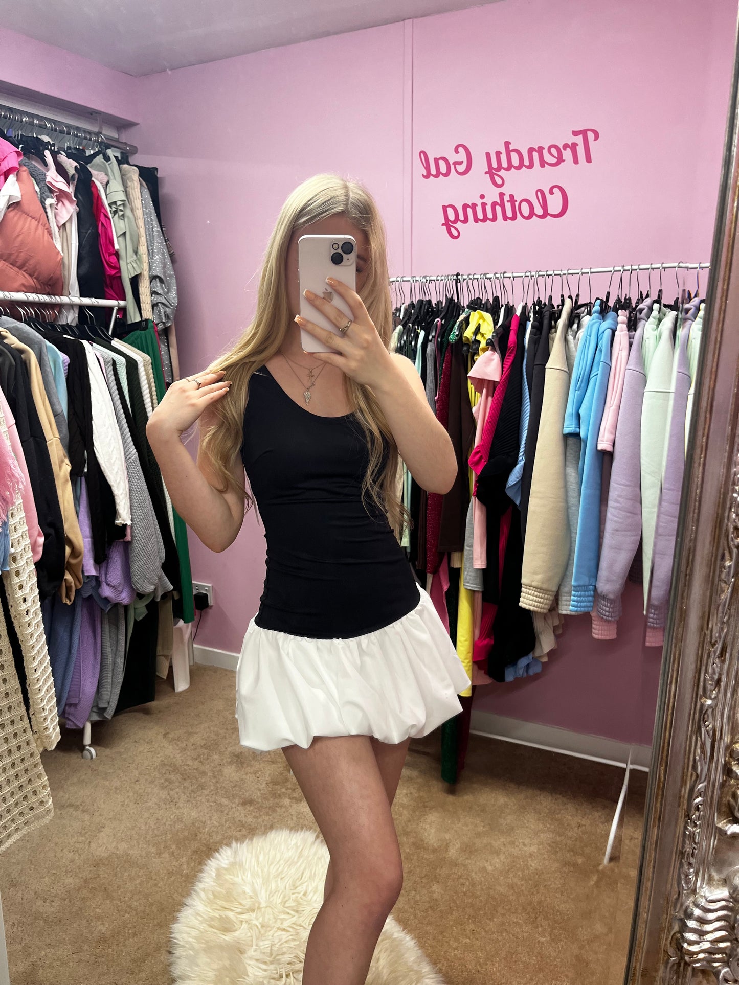 Strappy puff ball dress