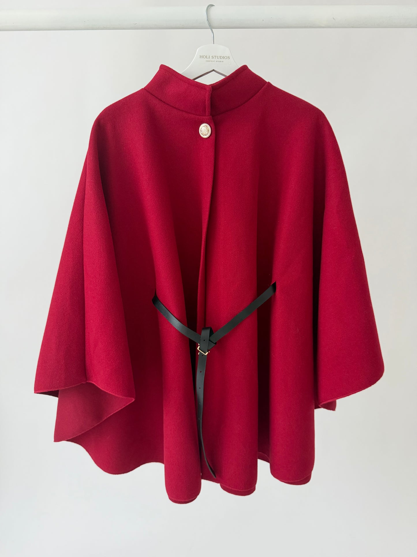 Belted poncho