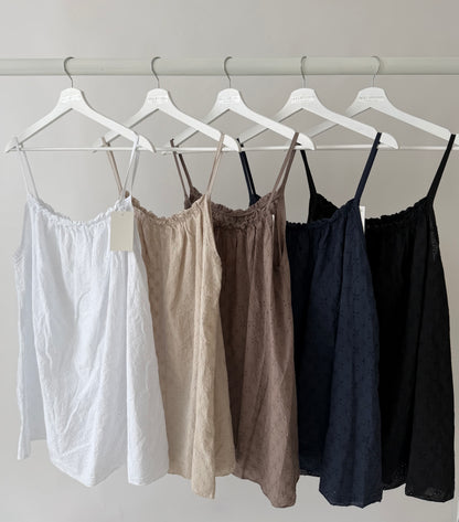 Broderie anglaise vest tops - PLUS SIZE