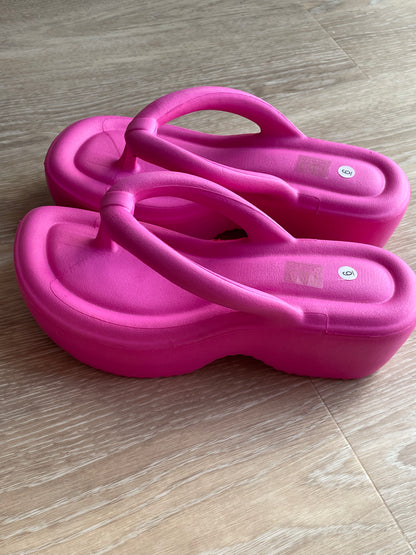 Chunky platform flip flops