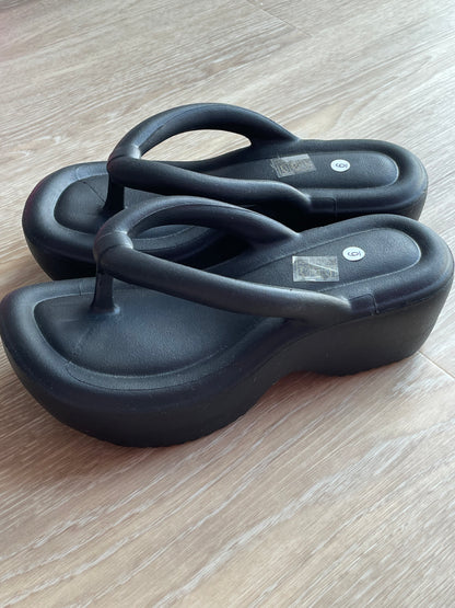 Chunky platform flip flops