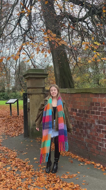 Multicoloured soft scarf