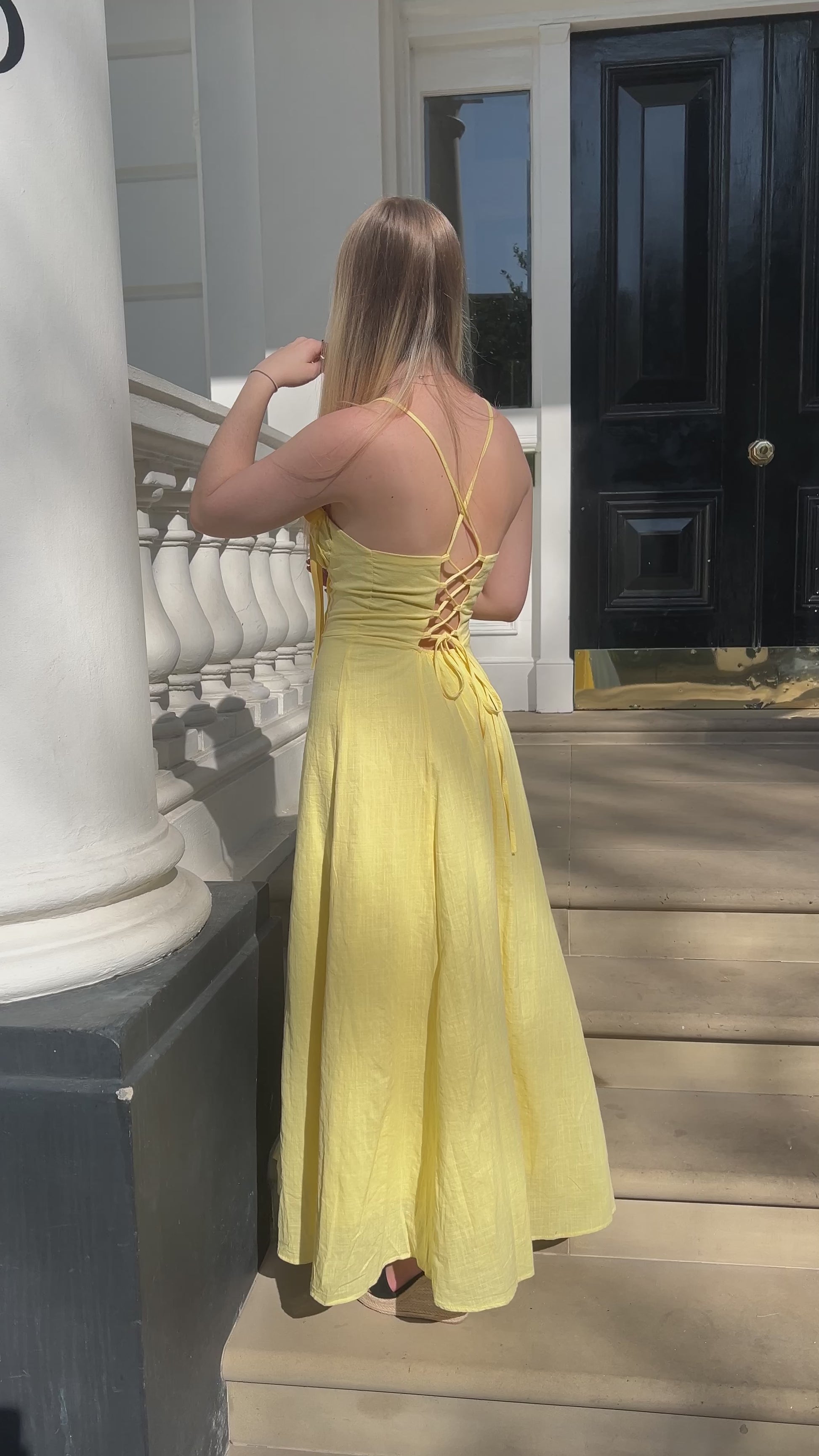 how to tie up a maxi dress with slits Milk maid tie up maxi dress with side slit – Trendygalclothing