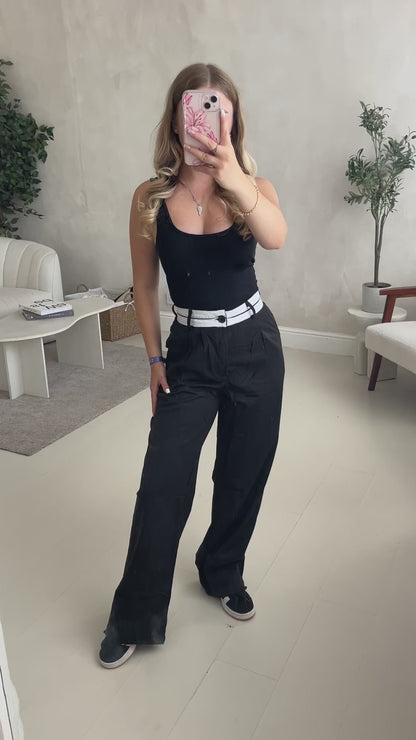 Smart trousers with white band