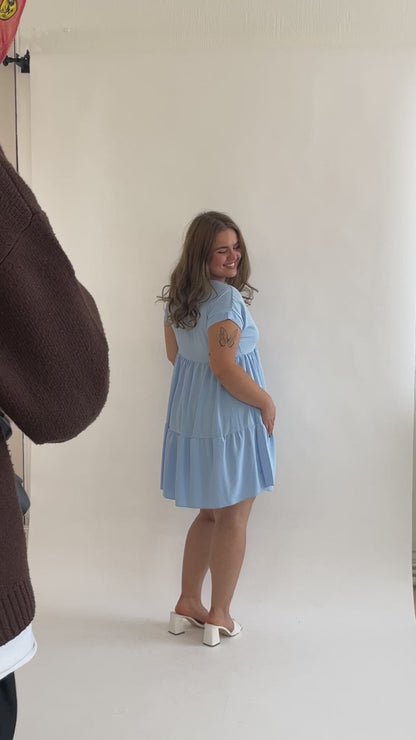 V neck floaty smock dresses